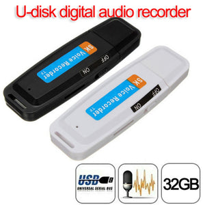 32GB Micro SD Black/White USB Voice Recorder-UlGadget