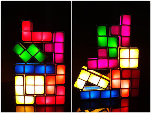 DIY Tetris Stackable Puzzle Block Game LED Night Light-UlGadget