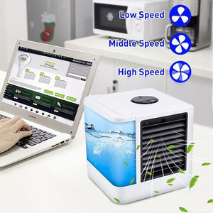 Personal Air Cooler & Humidifier Portable Air Conditioner Device 7 Color Lights-UlGadget