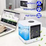 Personal Air Cooler & Humidifier Portable Air Conditioner Device 7 Color Lights-UlGadget