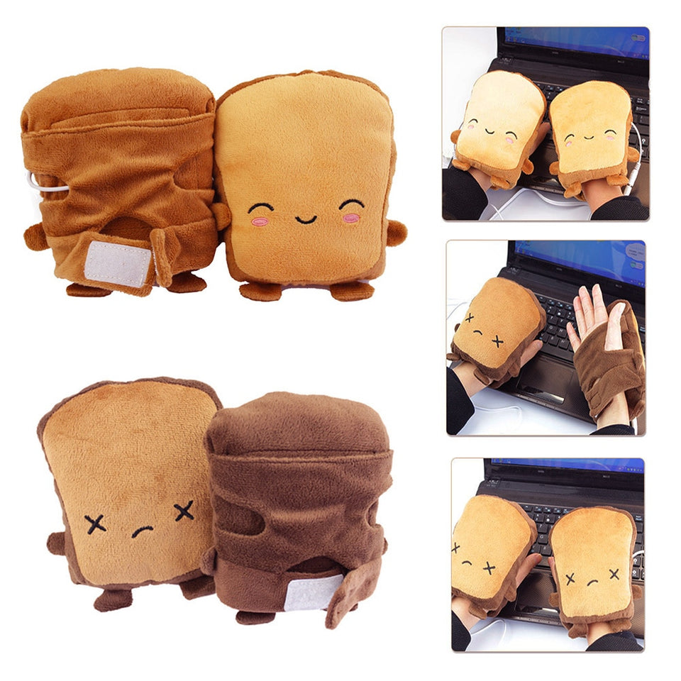 Toasty Bread Buddies Electric Soft Hand Warmer USB Heating Gloves-UlGadget