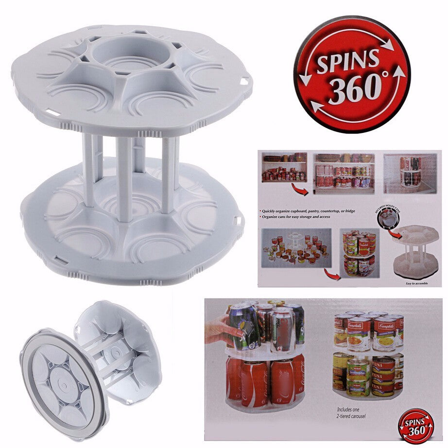 Can Carousel - Cans Storage Holder Kitchen Space Saver Organization Rack-UlGadget