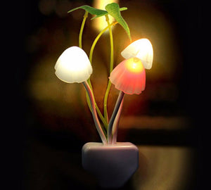 Lucky Mushroom Night Light Color Changing Plug-in LED Mushroom Dream Bed Lamp-UlGadget