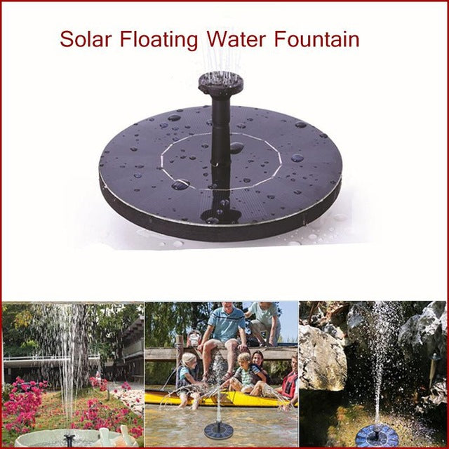 Garden Decoration Black Solar Powered Fountain Pump-UlGadget