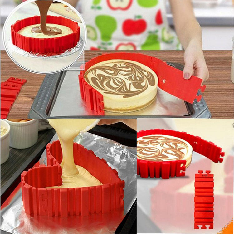 4 Pcs/set Silicone DIY Silicone Cake Mold Heart Shape Round Cake Mould Pastry Tools 212g-UlGadget