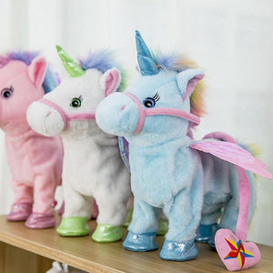 Mother and Kids Walking & Singing Unicorn-UlGadget