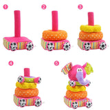 Elephant Stacking Plush Rattle Toy