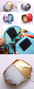 Mermaid Sequins Design Cosmetic Colorful Drawstring Travel Bag-UlGadget