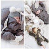 Mother and Kids Baby Cutest Warm Bunny Rompers-UlGadget