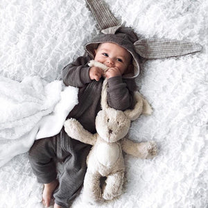 Mother and Kids Baby Cutest Warm Bunny Rompers-UlGadget