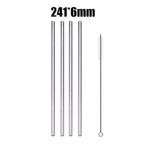 4Pcs Stainless Steel Reusable Drinking Straws High Quality Metal Cleaner Brush Wholesale-UlGadget