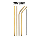 4Pcs Stainless Steel Reusable Drinking Straws High Quality Metal Cleaner Brush Wholesale-UlGadget