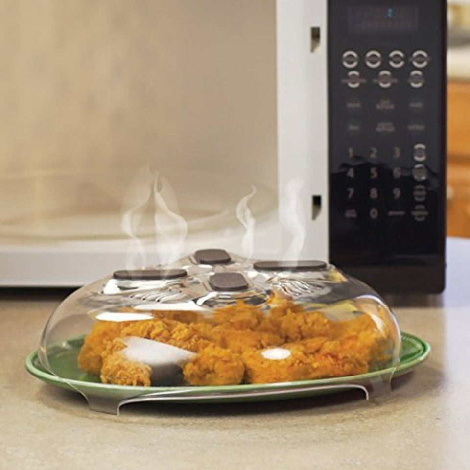 Magnet Food Splatter Guard Microwave Universal Cover With Steam Vents Reusable Heat Resistant-UlGadget