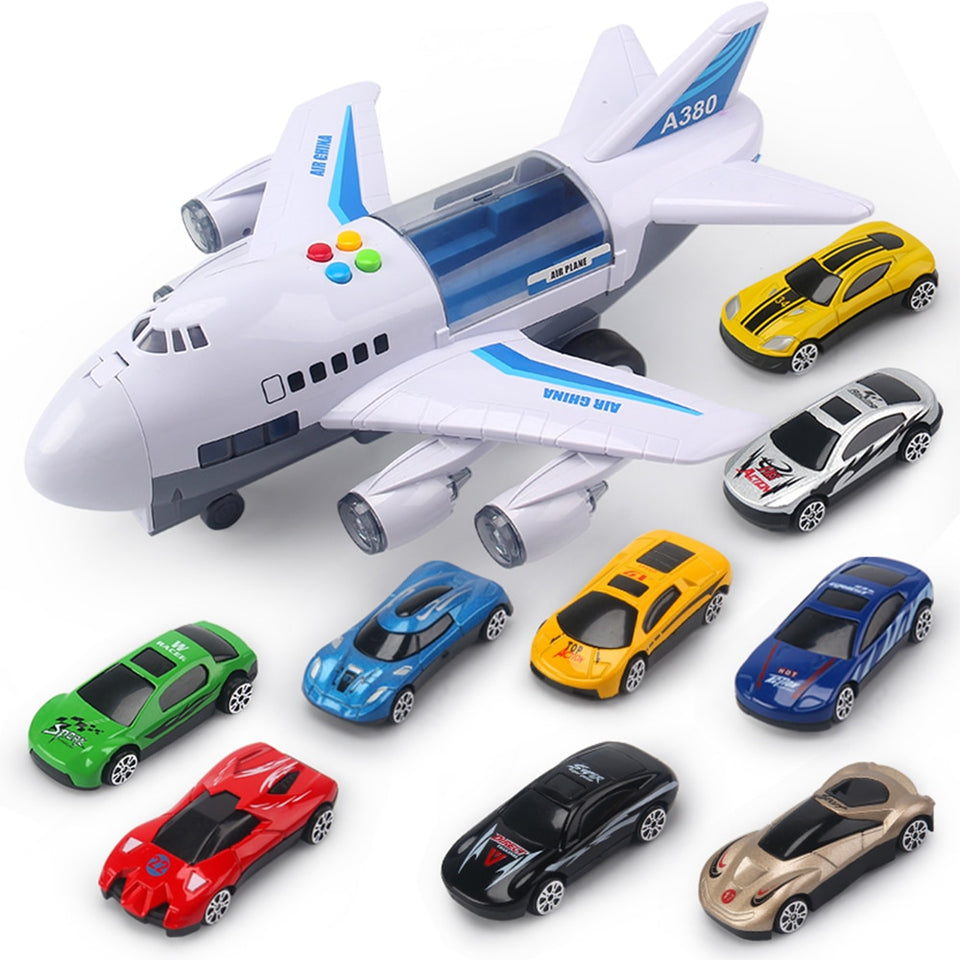 Kids Toys Music Story Simulation Track Inertia Aircraftight Plane Diecasts & Toy Vehicles Passenger Plane Car-UlGadget