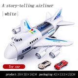 Kids Toys Music Story Simulation Track Inertia Aircraftight Plane Diecasts & Toy Vehicles Passenger Plane Car-UlGadget