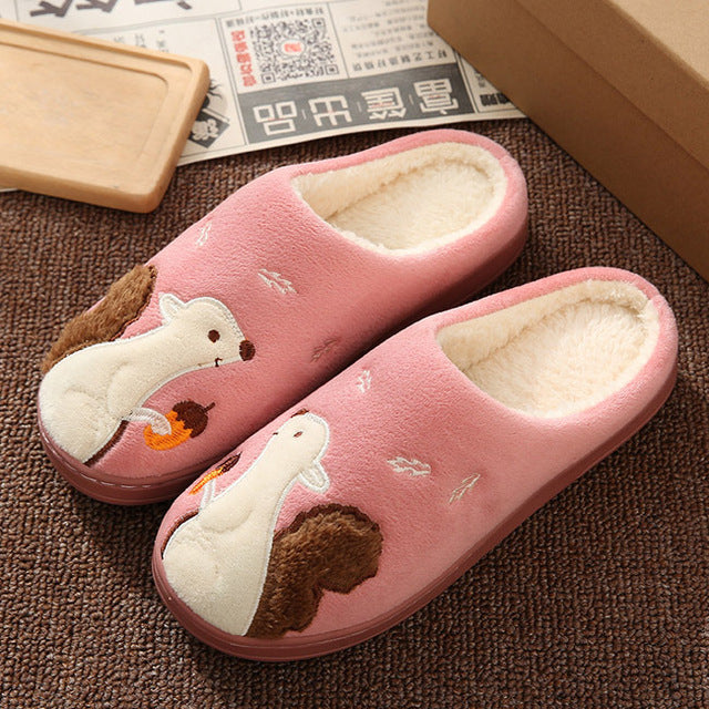 Women Winter Home Cute Cozy Cat Paw Slippers Non-slip Soft Indoor Bedroom-UlGadget