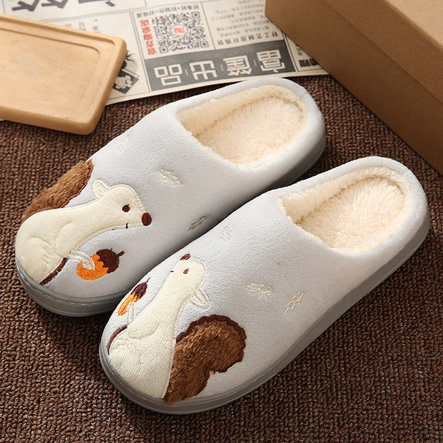 Women Winter Home Cute Cozy Cat Paw Slippers Non-slip Soft Indoor Bedroom-UlGadget