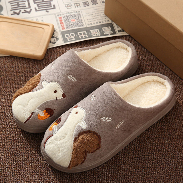 Women Winter Home Cute Cozy Cat Paw Slippers Non-slip Soft Indoor Bedroom-UlGadget