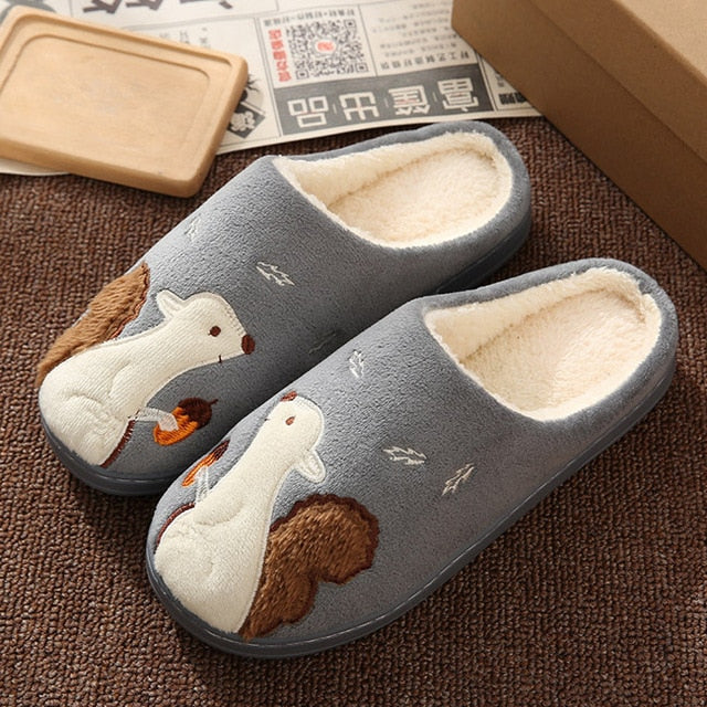 Women Winter Home Cute Cozy Cat Paw Slippers Non-slip Soft Indoor Bedroom-UlGadget