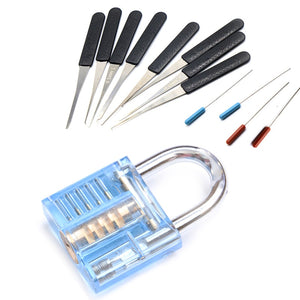 Transparent Padlock Set Visible With Broken Key Removing Hooks Lock Extractor Set-UlGadget