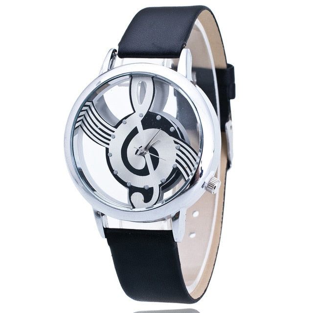 Stylish Treble Clef (G Clef) Musical Watch Quartz Movement With Stainless Steel Band-UlGadget