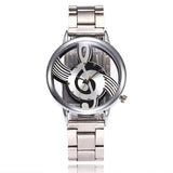 Stylish Treble Clef (G Clef) Musical Watch Quartz Movement With Stainless Steel Band-UlGadget