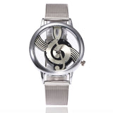 Stylish Treble Clef (G Clef) Musical Watch Quartz Movement With Stainless Steel Band-UlGadget