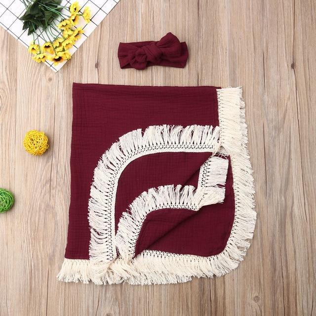 Gauze Tassel Blanket + Headband