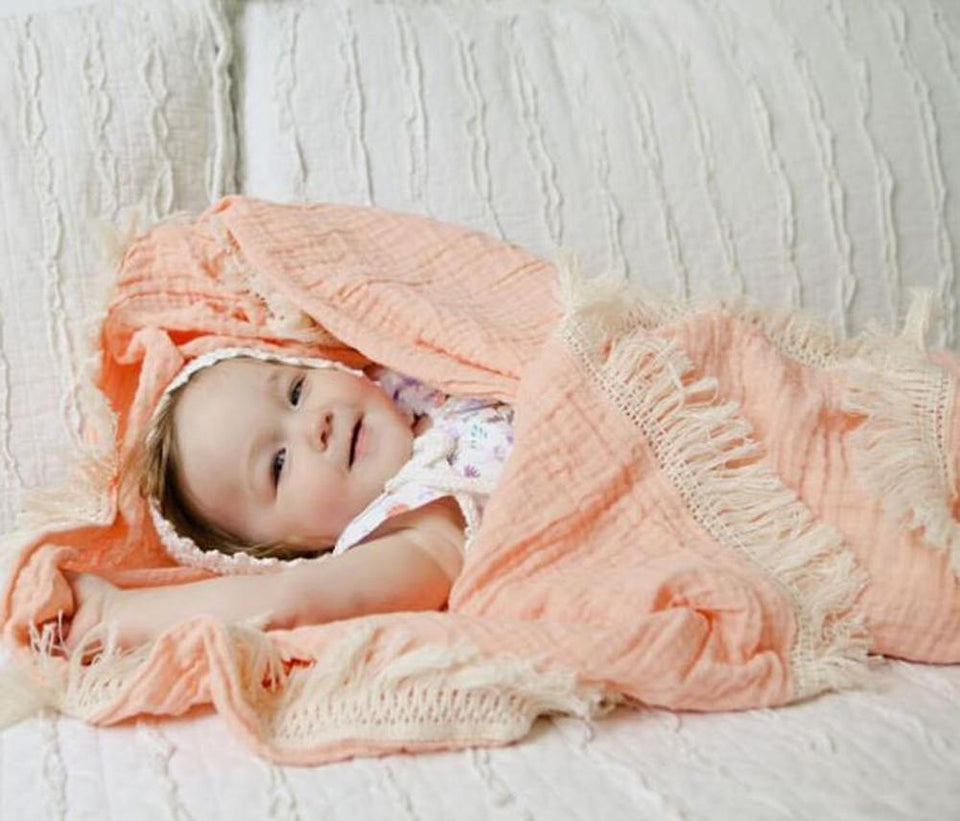 Gauze Tassel Blanket + Headband