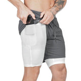 Compression Shorts Men Double-deck Quick Drying Jogging Gym Clothing-UlGadget