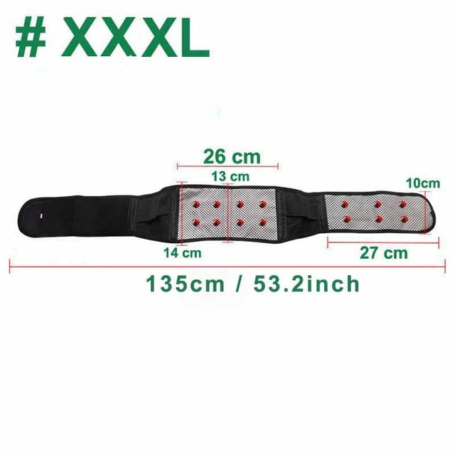 Adjustable Waist Tourmaline Self-heating Magnetic Back Waist Support Belt Lumbar Brace Massage Band Health Care-UlGadget