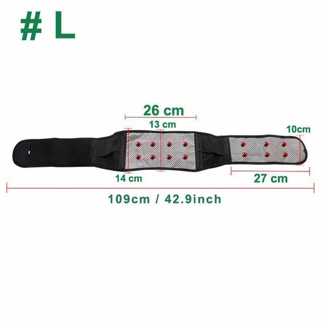 Adjustable Waist Tourmaline Self-heating Magnetic Back Waist Support Belt Lumbar Brace Massage Band Health Care-UlGadget