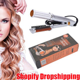 2-Way Electric Fast Hair Rotating Curling and Straightening Hair Brush Iron-UlGadget