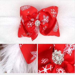 Christmas Girl Bow Feather Headband