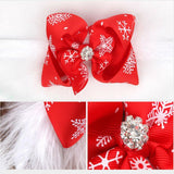 Christmas Girl Bow Feather Headband