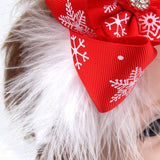 Christmas Girl Bow Feather Headband