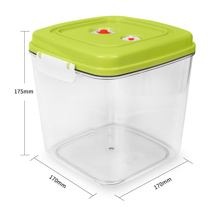 3Ps Vacuum storage box Large Capacity Food Saver Storage Square Plastic Containers-UlGadget