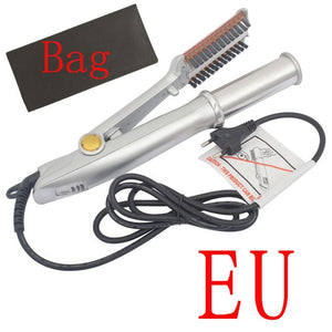 2-Way Electric Fast Hair Rotating Curling and Straightening Hair Brush Iron-UlGadget