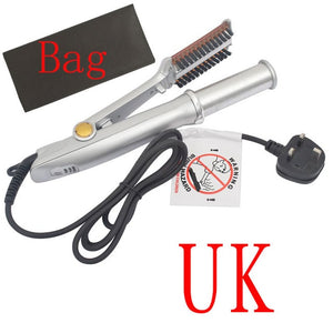 2-Way Electric Fast Hair Rotating Curling and Straightening Hair Brush Iron-UlGadget