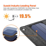 Solar Powered Foldable USB Phone Charger 15W Portable Solar Panel 5V Monocrystalline Waterproof-UlGadget