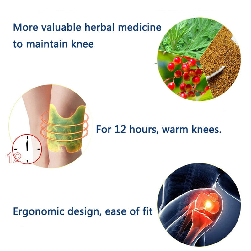 6/12PCS Miracle Self-heating Moxibustion Knee Pain Relieve Plaster Sticker-UlGadget