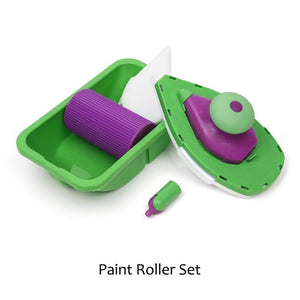 Household Painting Brush Decorative Tool Point Paint Roller Tray Set-UlGadget