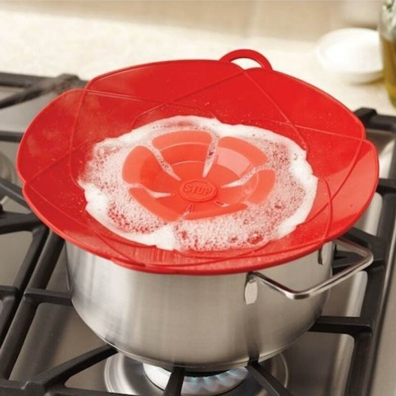 Kitchen Gadgets Bloom Multi-Purpose Silicone Lid Cover and Spill Stopper 28.5cm Diameter-UlGadget