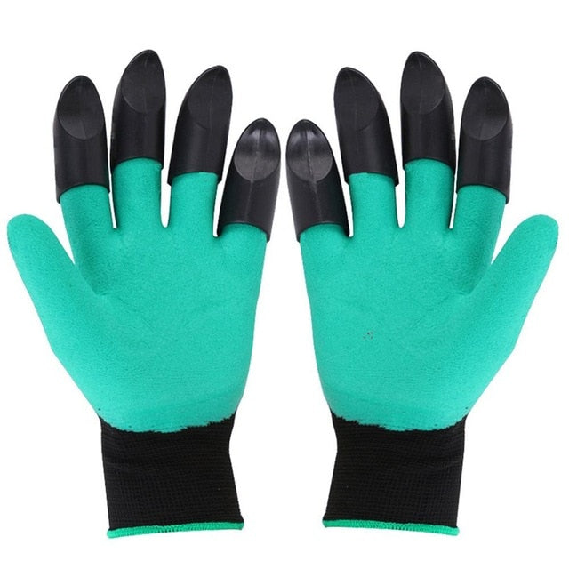 Colorful Claws Quick Easy to Dig and Plant 4 ABS Plastic Garden Genie Rubber Gloves-UlGadget