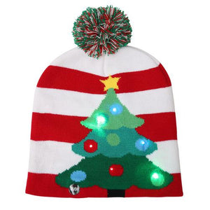 43 Designs LED Christmas Beanie Sweater Christmas Santa Hat Light Up Knitted Hat for Kid Adult Christmas Party-UlGadget