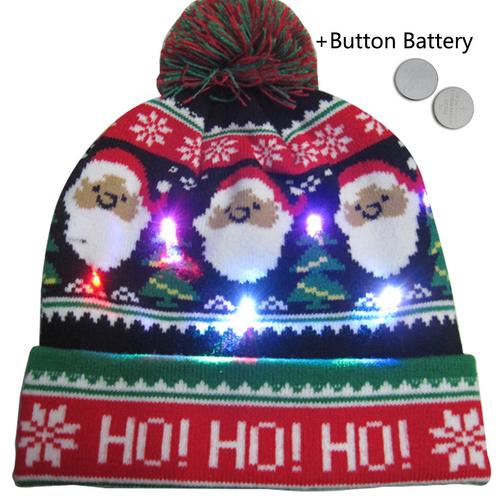 43 Designs LED Christmas Beanie Sweater Christmas Santa Hat Light Up Knitted Hat for Kid Adult Christmas Party-UlGadget