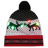 43 Designs LED Christmas Beanie Sweater Christmas Santa Hat Light Up Knitted Hat for Kid Adult Christmas Party-UlGadget