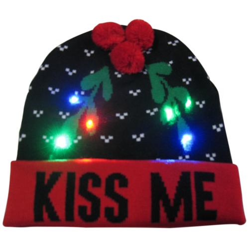 43 Designs LED Christmas Beanie Sweater Christmas Santa Hat Light Up Knitted Hat for Kid Adult Christmas Party-UlGadget