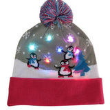 43 Designs LED Christmas Beanie Sweater Christmas Santa Hat Light Up Knitted Hat for Kid Adult Christmas Party-UlGadget