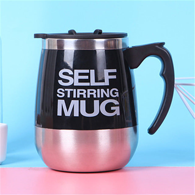 450ml Stainless Steel Auto Magnetic Mixing Upgrade Magnetized Self Mixing Cup-UlGadget